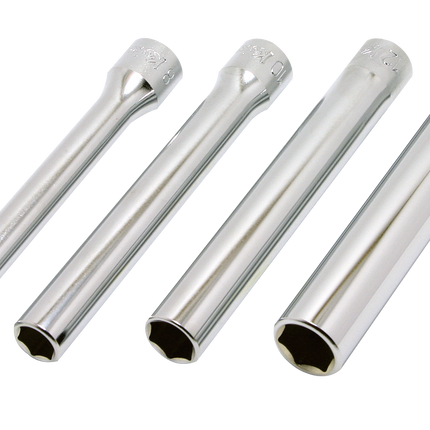 KOKEN 3/8" Drive Extra-Deep Socket Rail Set, 6-Point 3300M/4-L120