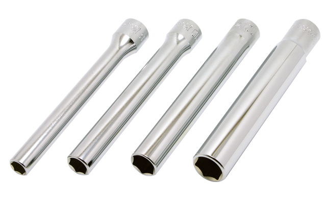 KOKEN 3/8" Drive Extra-Deep Socket Rail Set, 6-Point 3300M/4-L120