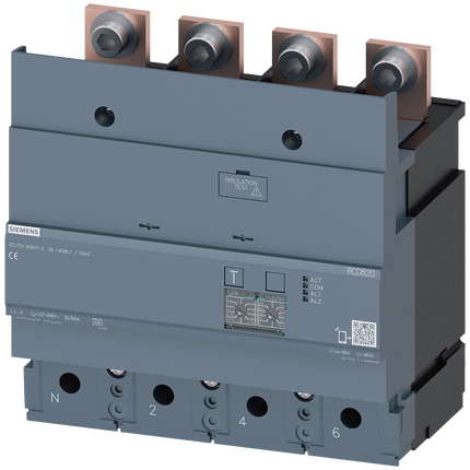 Siemens 3VA9424-0RL30 RCD, 630A, 4 Pole, Type A