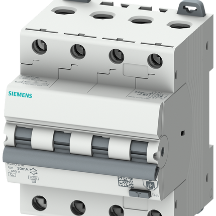 Siemens 5SU1346-6FP16 Type B RCBO - 4P, 16A Current Rating, 5SU1 Series