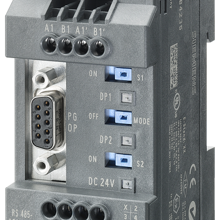 Siemens 6AG1972-0AA02-7XA0 Repeater for use with PROFIBUS/MPI bus systems, 128 x 45 x 67 mm, Modbus, 6AG1972, SIPLUS