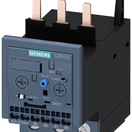 Siemens 3RB3133-4UD0 Overload Relay - 1NC + 1NO, 12.5 –50 A F.L.C, 50 A Contact Rating, 3P, 3RB