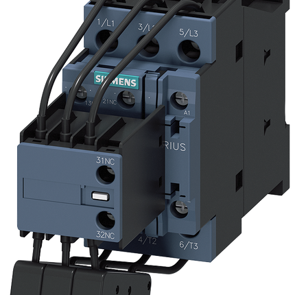 Siemens 3RT2627-1AF05 SIRIUS Contactor, 110 V ac Coil, 3 Pole, 36 A, 1NO + 2NC