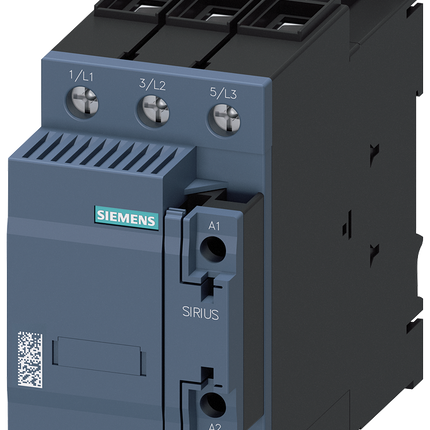 Siemens 3RT2636-1AF03 SIRIUS Contactor, 110 V ac Coil, 3 Pole, 72.2 A, 1NO + 1NC
