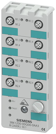 Siemens 3RK1200-0DQ00-0AA3 PLC I/O Module for use with Analog I/O modules IP67 –K45, AS-I