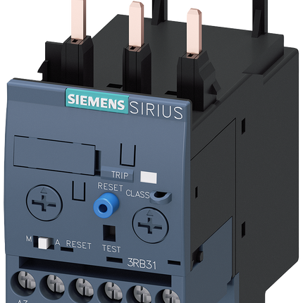 Siemens 3RB3123-4SB0 Overload Relay - 1NC + 1NO, 3 –12 A F.L.C, 12 A Contact Rating, 3P, 3RB
