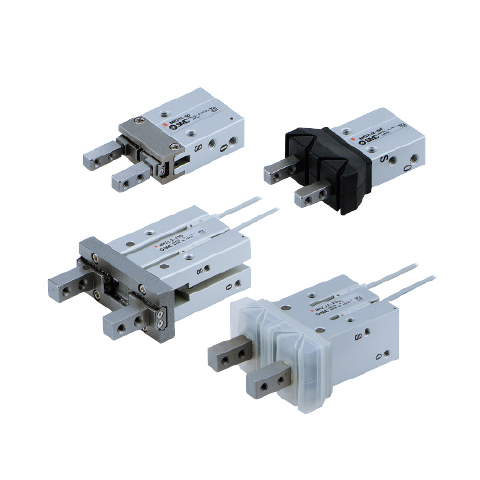 SMC MHZ2 Series Air Gripper, Parallel Opening, Closing Linear Guide Parallel Type, MHZ2-6D1-F8B