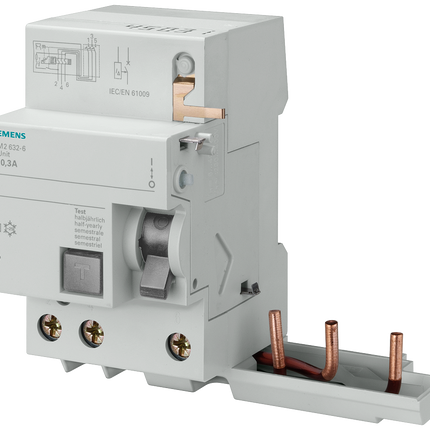 Siemens 5SM2335-6 RCCB, 63A, 2P Pole, Type F