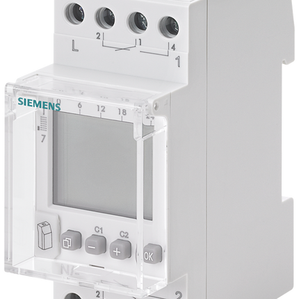 Siemens 7LF4522-0 Digital DIN Rail Time Switch 230 V ac, 2-Channel