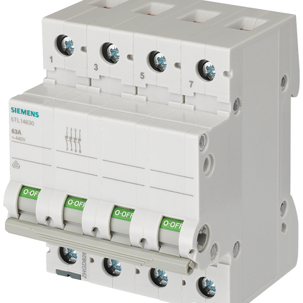 Siemens 5TL1480-0 4P Pole Isolator Switch - 80A Maximum Current