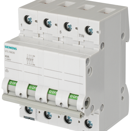 Siemens 5TL1680-0 3P Pole Isolator Switch - 80A Maximum Current