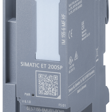 Siemens 6ES7155-6MU00-0CN0 Interface Module for use with ET 200SP, 117 x 50 x 74 mm, 24 V DC, 6ES7155
