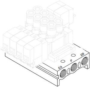 SMC SS5Y5-20-05 Manifold Base, 5 Stations