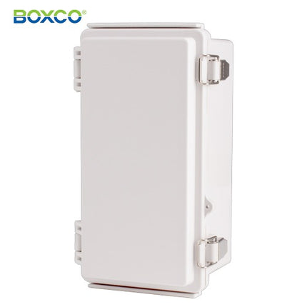BOXCO Terminal Box, Plastic Enclosure, Hinge Type, ABS, Gray Cover BC-AGP-112110