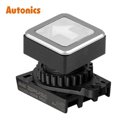 AUTONICS Push Button Switch, Illuminated, Momentary, Ø30mm, White (Head Only) SQ3PFS-P3WU