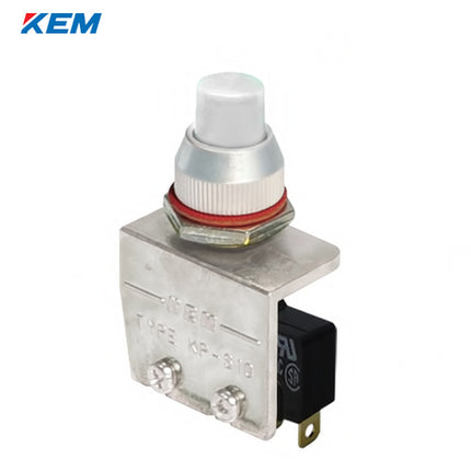 KEM Push Button Switch, Non-Illuminated, Ø10, Protruding Type, White, KP-S10-W AC 250V 5A 1a1b