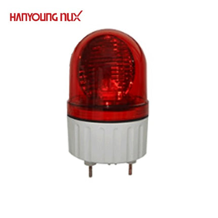 HANYOUNG Rotating Warning Light, LED, Round Cap, Rotating Illumination, Buzzer, Ø84mm, Red, AC110-220V T084-PFA11R-D