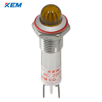KEM KEM LED Indicator Light, Ø8mm, High-Brightness, AC110V, Yellow KLCRAU-08A110-Y