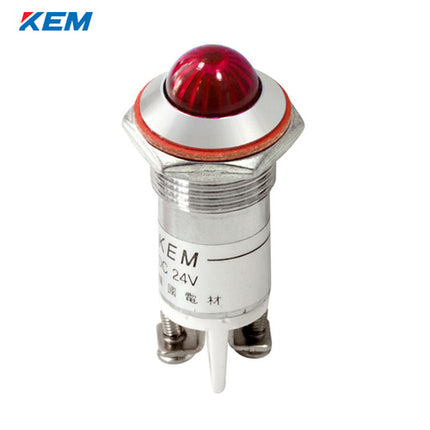 KEM KEM LED Indicator Light, Ø16mm, Bolt Type, High-Brightness, AC220V, Red KLHRANU-16A220RT