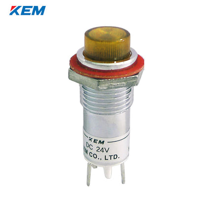 KEM KEM LED Indicator Light, Ø12mm, High-Brightness, DC48V, Yellow KLGU-12D48Y