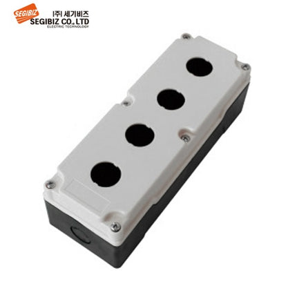 SEGIBIZ Push Button Box, Plastic, 4-Hole, Ø30, 70 mm, White SG-PB-300470W