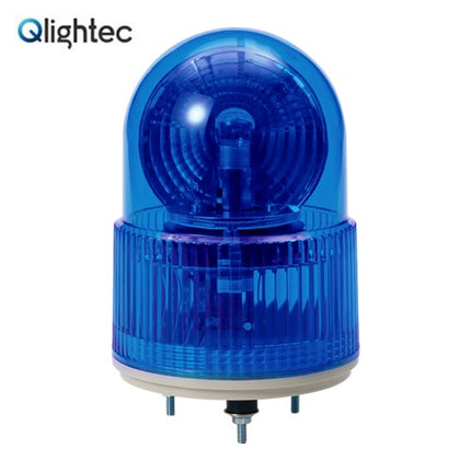 QLIGHT Rotating Warning Light, 100mm, Bulb Type, Reflector, Blue, DC12V S100R-12-B