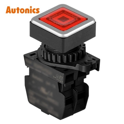 AUTONICS Push Button Switch, Illuminated, Momentary, Ø30mm, Red, A1, DC SQ3PFS-P3RADM