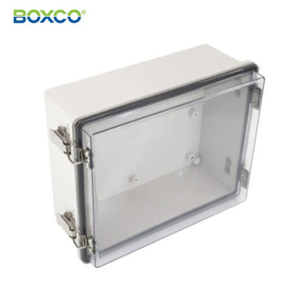 BOXCO Terminal Box, Plastic Enclosure, Hinge Type, ABS, Transparent Cover BC-ATH-504020