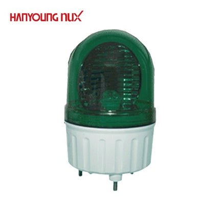 HANYOUNG Rotating Warning Light, LED, Round Cap, Rotating Illumination, Buzzer, Ø60mm, Green, DC24V T060-PFD24G-D