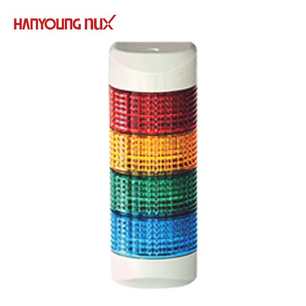HANYOUNG Warning Indicator Light, Steady/Flashing/Buzzer, Wall-Mount, 4-Tier WMS-FC514
