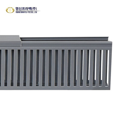 YOUNSHIN PLATEC Wiring Duct, Dense Slot Type, 25x60, Gray (Pack of 2) DP-26