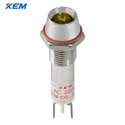KEM KEM LED Indicator Light, Ø8mm, High-Brightness, AC110V, Yellow KLRAU-08A110-Y