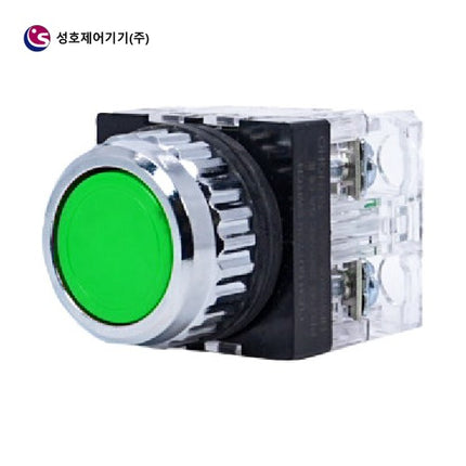 SUNGHO Push Button Switch, Non-Illuminated, Ø25mm, Green, 1a1b SHPR-25B-1G