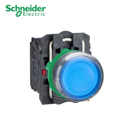 SCHNEIDER Push Button Switch, Illuminated, Ø22mm, Blue, Spring Return XB5AW36M5