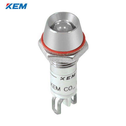 KEM KEM LED Indicator Light, Ø8, Standard-Brightness, AC110V, White Housing, Red Illumination (Pack of 100) KL-08A110W