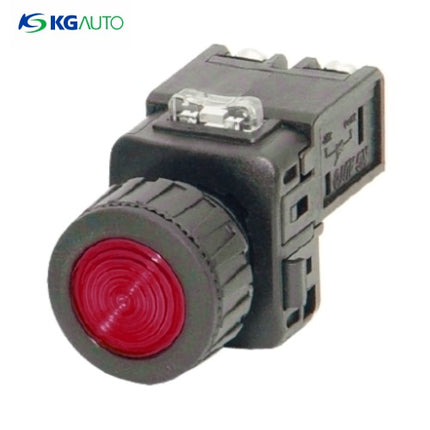 KG AUTO Pilot Lamp, Ø25, Plastic, Flush Mount, Red, 110V/220V AC KGP-CV2R