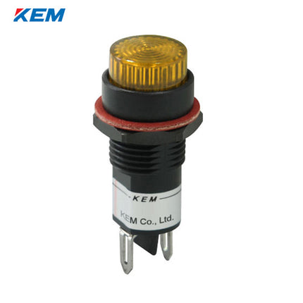 KEM KEM LED Indicator Light, Ø12mm, Plastic, High-Brightness, DC48V, Yellow KLPU-12D48Y