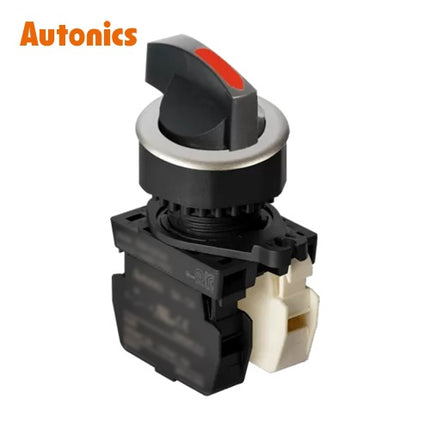 AUTONICS Selector Switch, Non-Illuminated, Ø30, Long Lever, 3-Position, Maintained, Red, A1 B1 S3SF-S8RAB