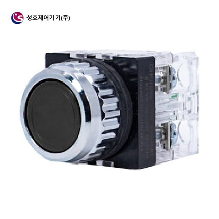 SUNGHO Push Button Switch, Non-Illuminated, Ø25, Black, 1a1b SHPR-25B-1B