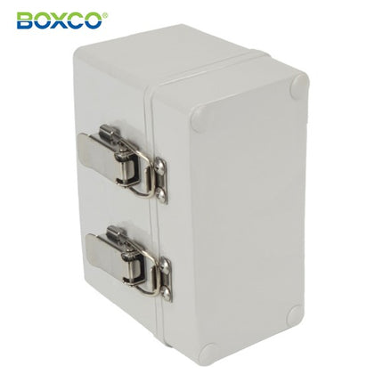 BOXCO Terminal Box, Plastic Enclosure, Hinge Type, ABS, Gray Cover BC-AGH-152013