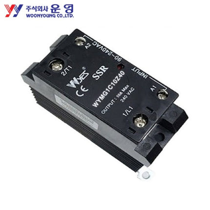 WOONYOUNG Solid State Relay (SSR), Socket Type, DIN Rail Mount (Pack of 10) WYMG1C10Z40