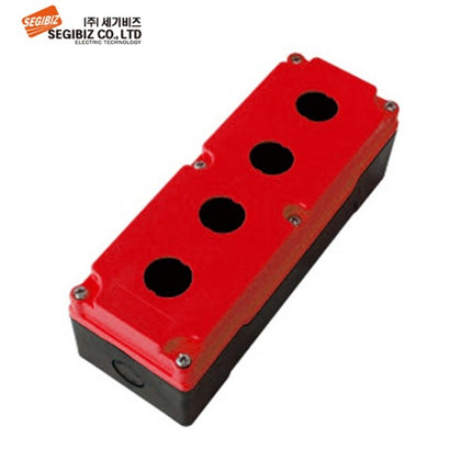 SEGIBIZ Push Button Box, Plastic, 4-Hole, Ø30, 70 mm, Red SG-PB-300470R