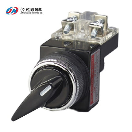 JUNGKWANGTECH Selector Switch, 2-Position, Maintained, Ø25mm, 1a1b JK-30-25-2-1
