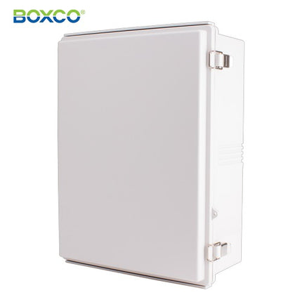 BOXCO Terminal Box, Plastic Enclosure, Hinge Type, ABS, Gray Cover BC-AGP-354516