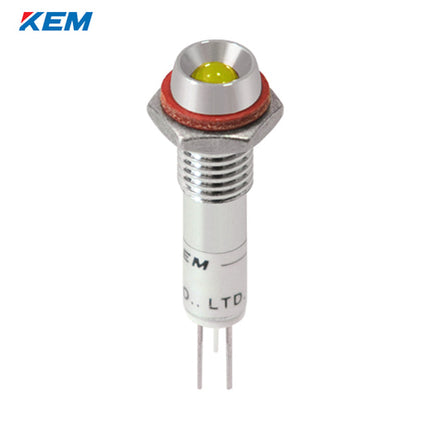 KEM KEM LED Indicator Light, Ø6mm, AC220V, Yellow (Pack of 100) KL-06A220G