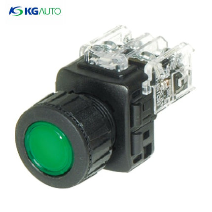 KG AUTO Push Button Switch, Non-Illuminated, Ø25mm, Green, Momentary, KGF-CM2G 2a2b