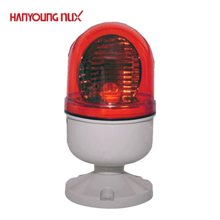 HANYOUNG Rotating Warning Light, LED, Round Cap, Rotating Illumination, Ø60mm, Red, AC110-220V T060-PAA11R-M