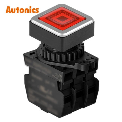 AUTONICS Push Button Switch, Illuminated, Momentary, Ø30mm, Red, A2, AC SQ3PFS-P3R2AL