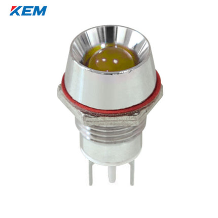 KEM KEM LED Indicator Light, Ø12mm, Standard-Brightness, DC3V, Yellow (Pack of 50) KL-12D03Y