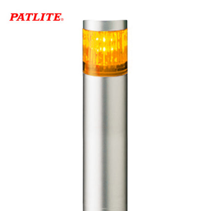 PATLITE Signal Tower Light, LED, Ø40mm, 1-Tier, Silver Body, Yellow, DC24V LR4-102WJNU-Y